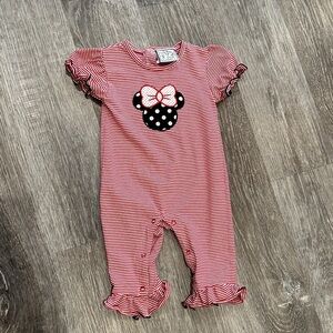 Red Striped Minnie Mouse outfit